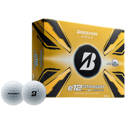 White Bridgestone e12 Straight Golf Balls