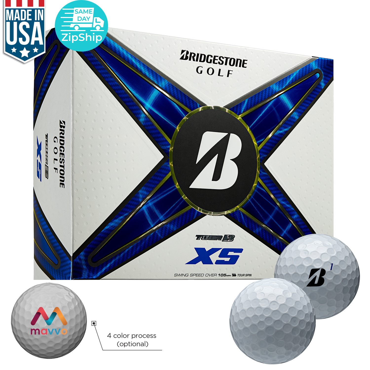 White Bridgestone Tour B Xs