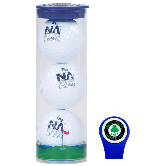 Bridgestone Treo 3 Golf Ball Tube with Hat Clip