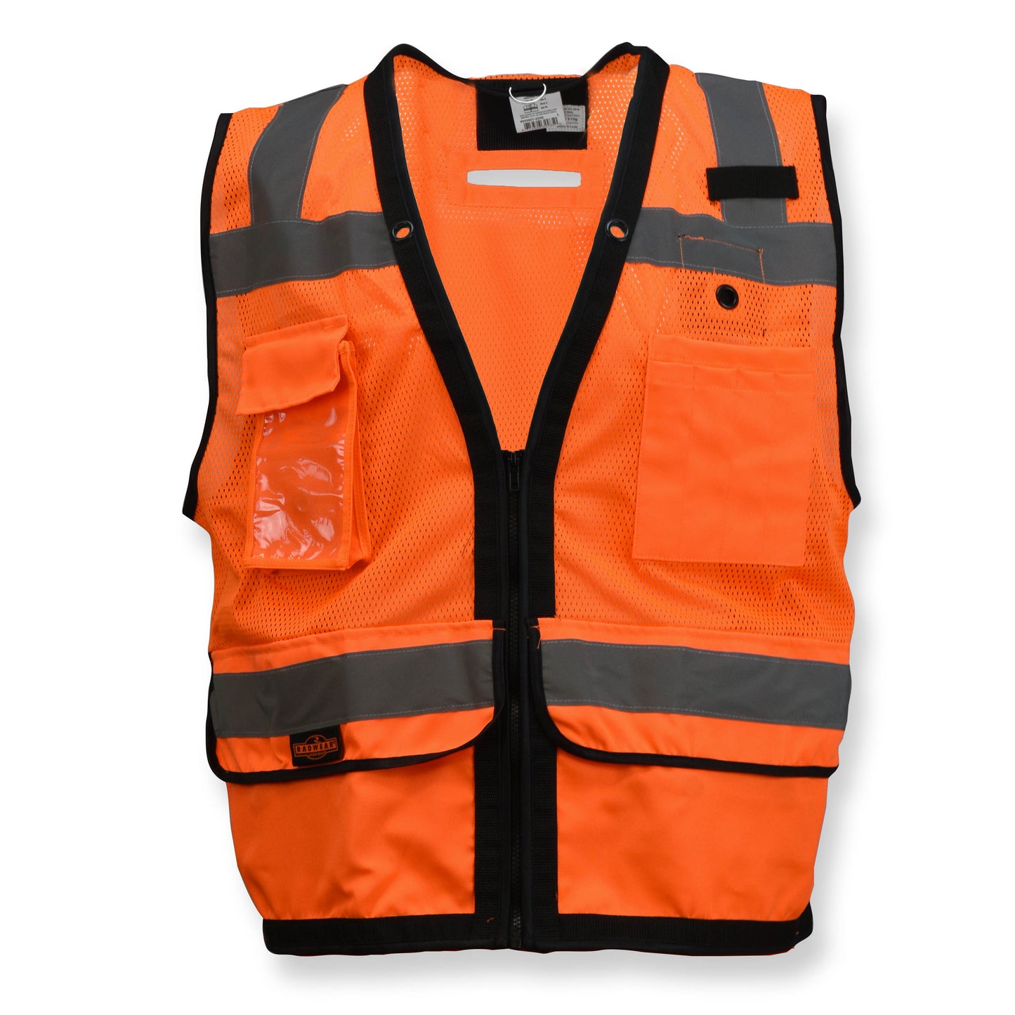 SV59ZT Heavy Duty Surveyor Tether Vest with Zipper - Green - Size 2X