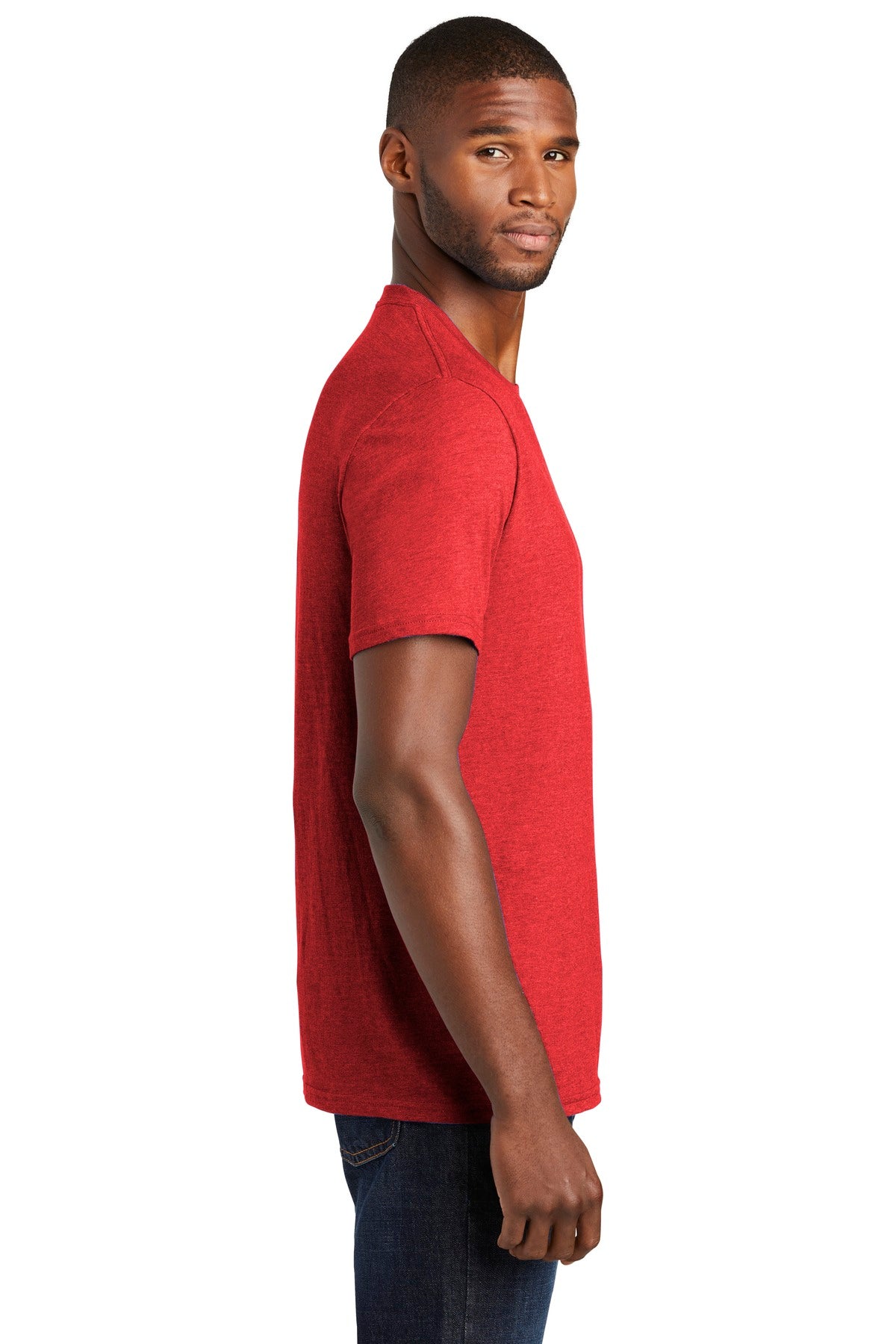 Brt Red Hthr Port & Company Fan Favorite Blend Tee. PC455