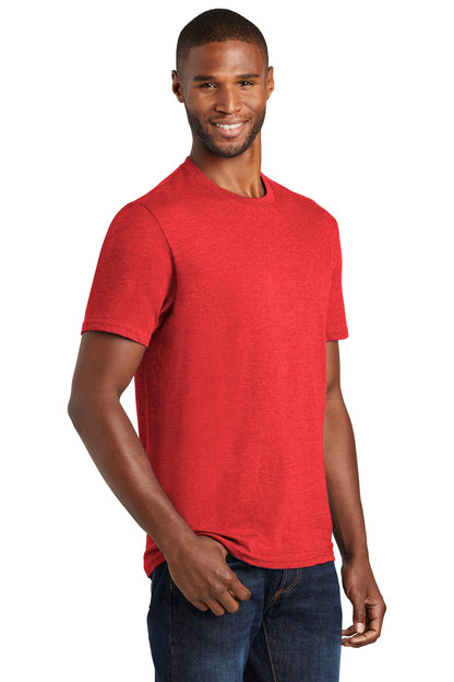 Brt Red Hthr Port & Company Fan Favorite Blend Tee. PC455