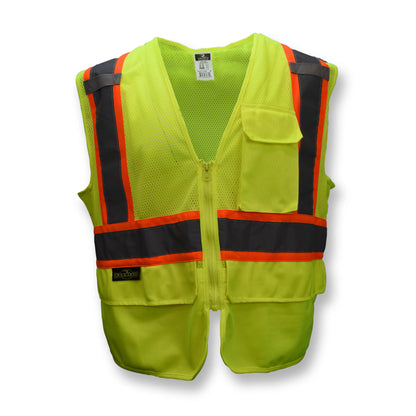 SV272-2 Type R Class 2 Multipurpose Mesh Surveyor Vest - Green - Size 2X