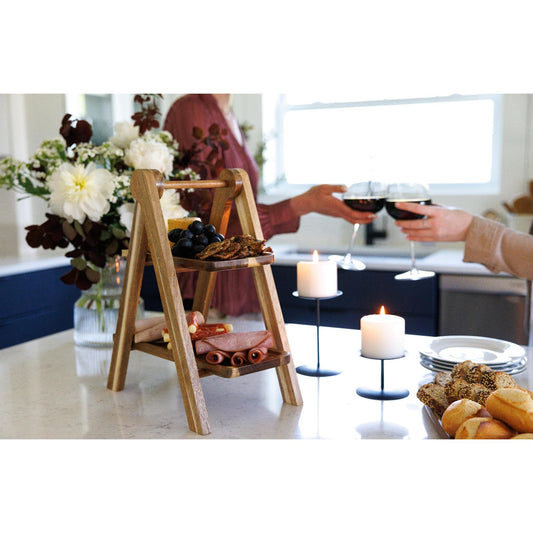 Wood La Cuisine 2 Tier Serving Tray