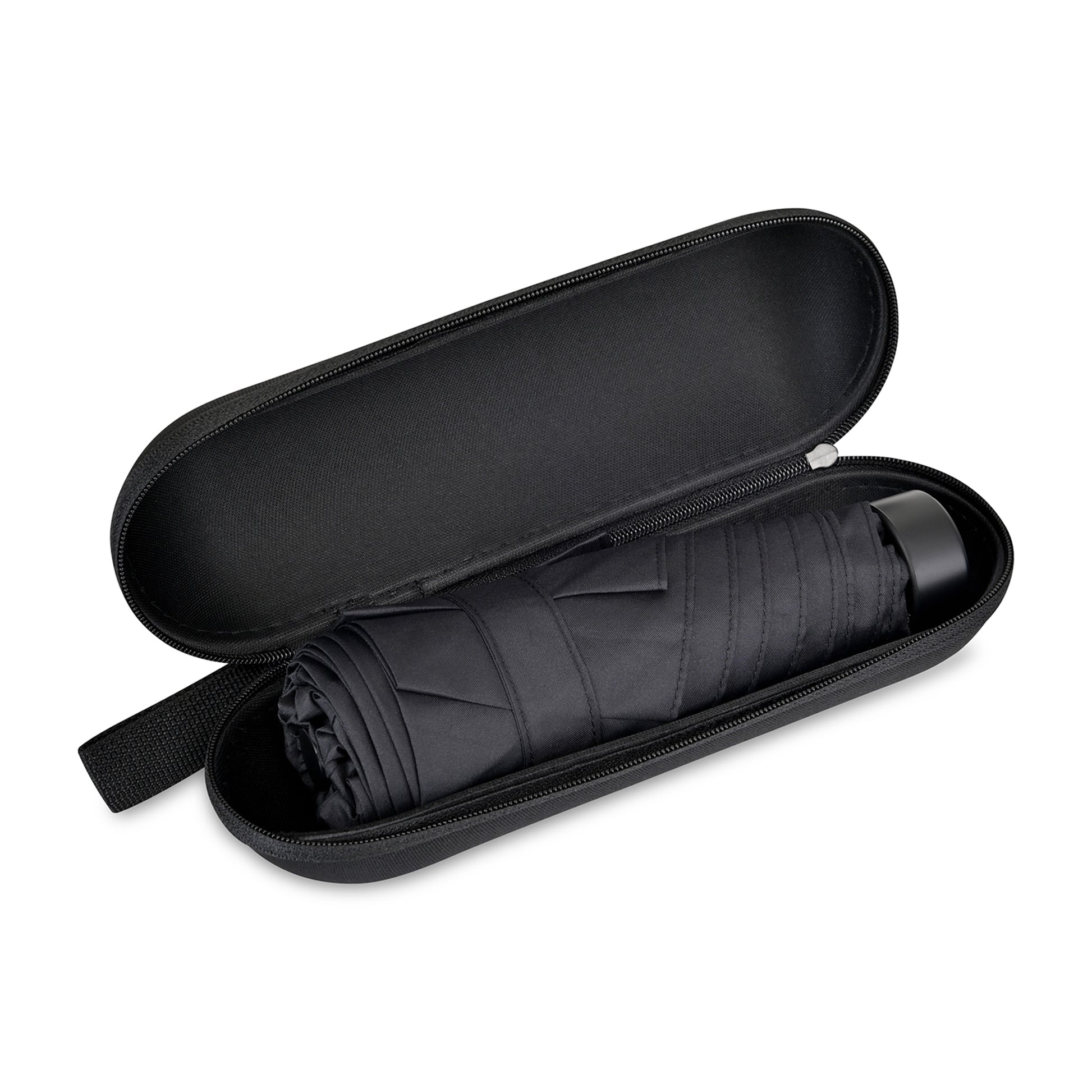 Black Elements 39" Recycled Manual Mini Folding Umbrella