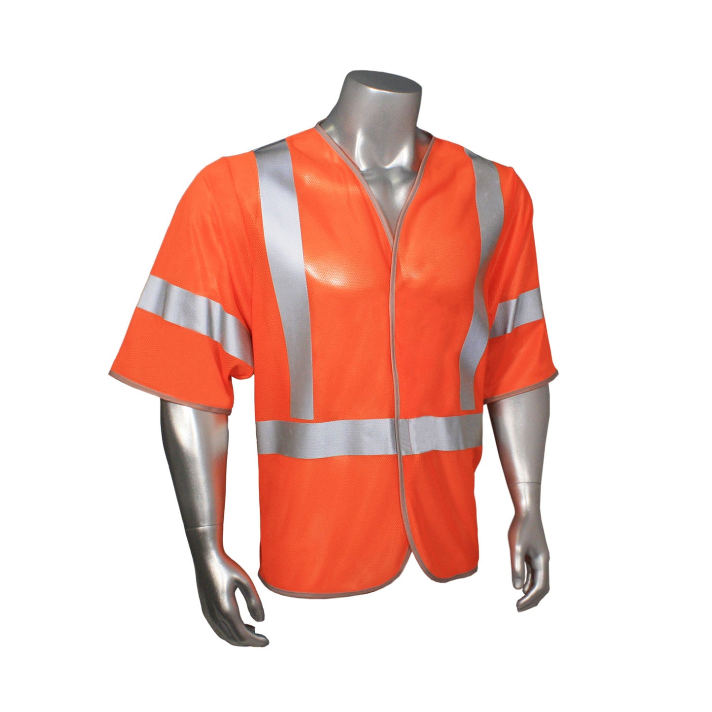 HV-6ANSI-C3 2.7oz Micro Mesh Safety Vest - Orange - Size XL