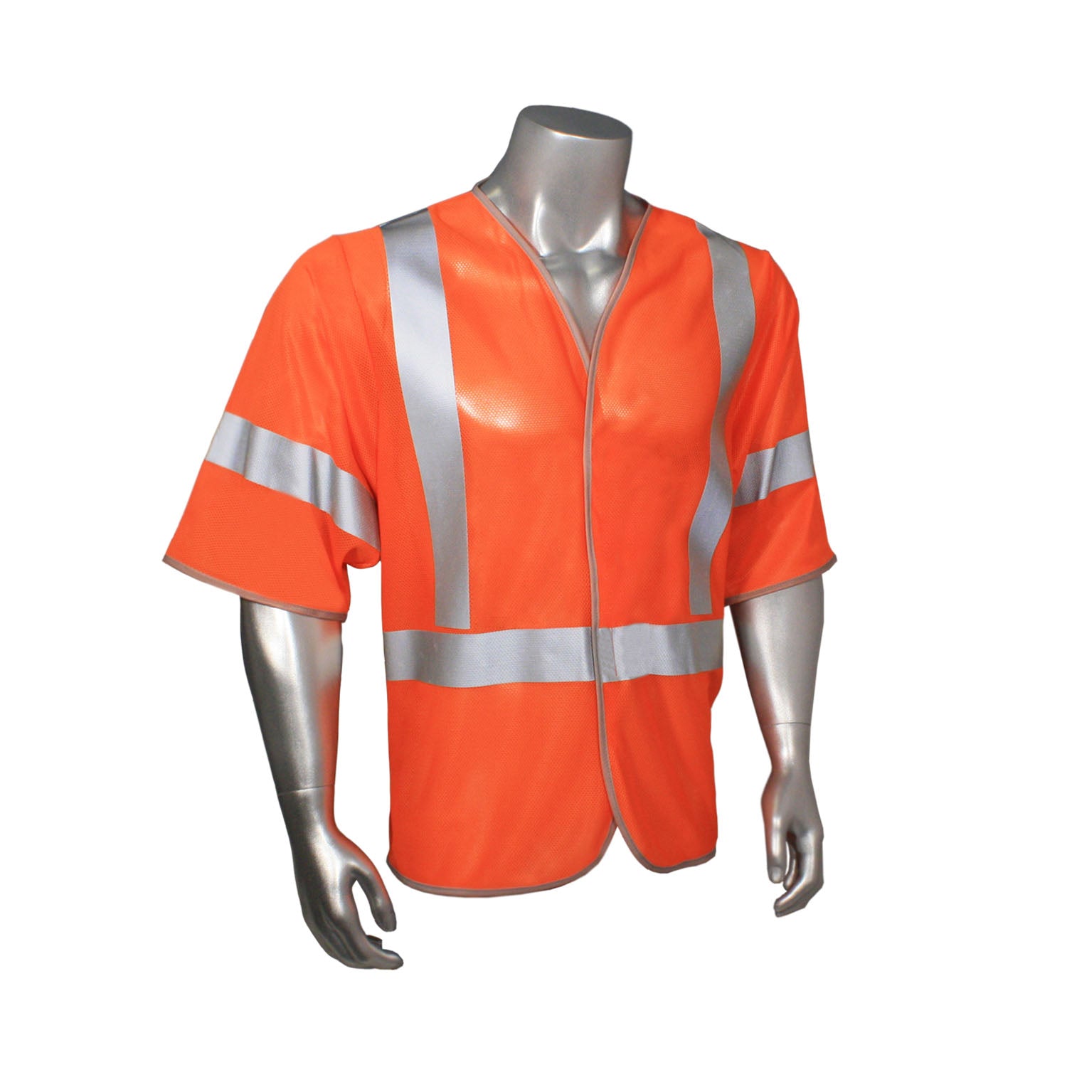 HV-6ANSI-C3 2.7oz Micro Mesh Safety Vest - Orange - Size XL