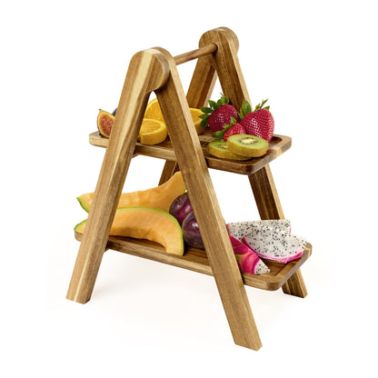 Wood La Cuisine 2 Tier Serving Tray