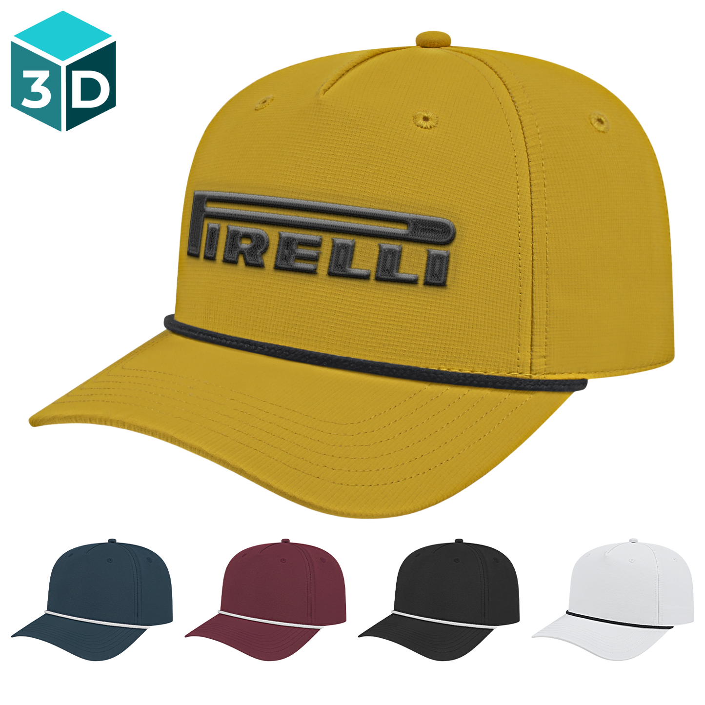 Black C A Athletic Rope Cap