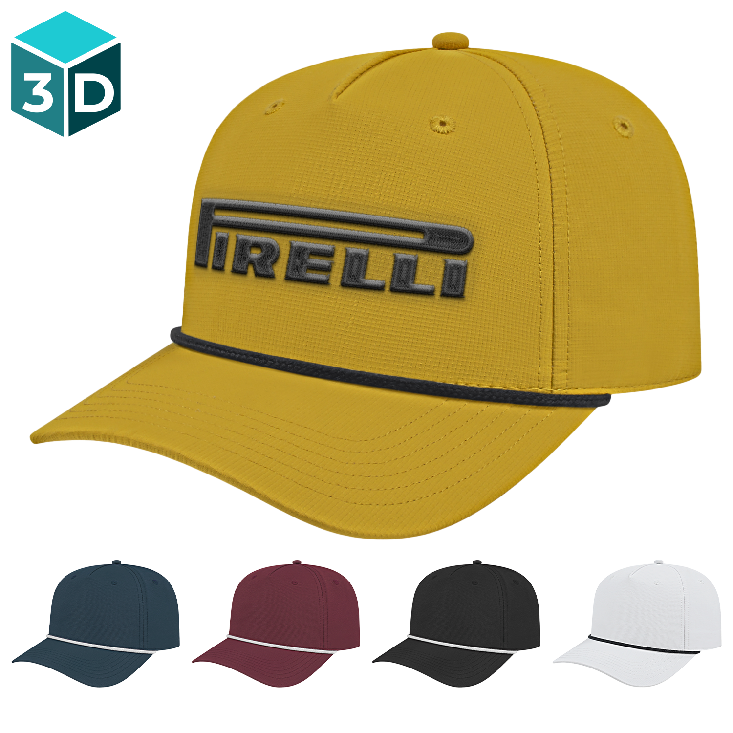 Black C A Athletic Rope Cap