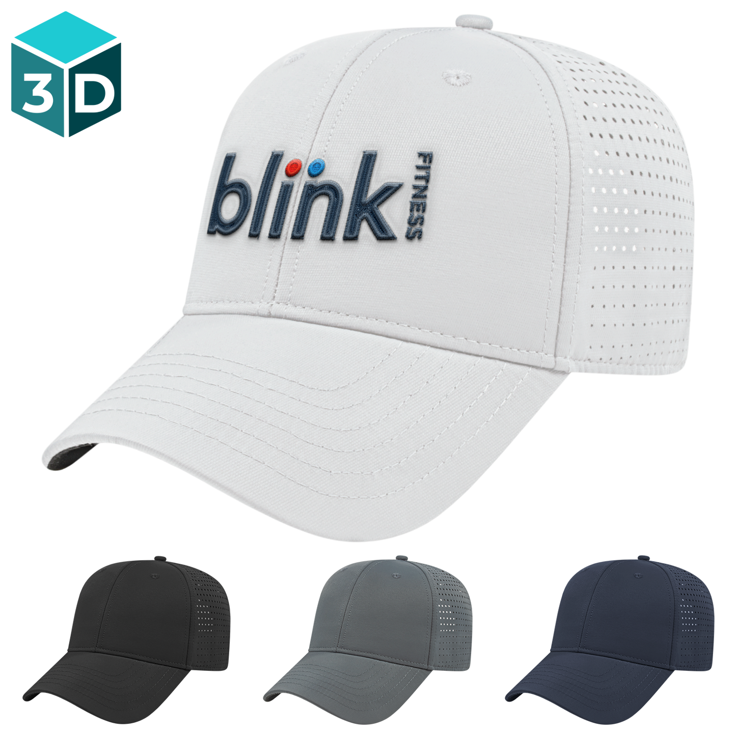 Black C A Perforated Polyester Cap