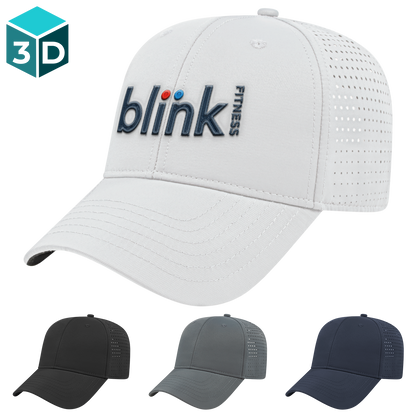 Black C A Perforated Polyester Cap