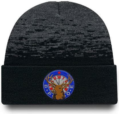 C A Static Pattern Knit Cap With Cuff