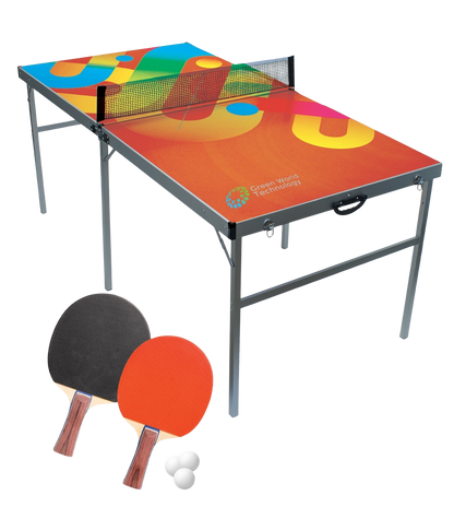 White Portable Ping Pong Table Set
