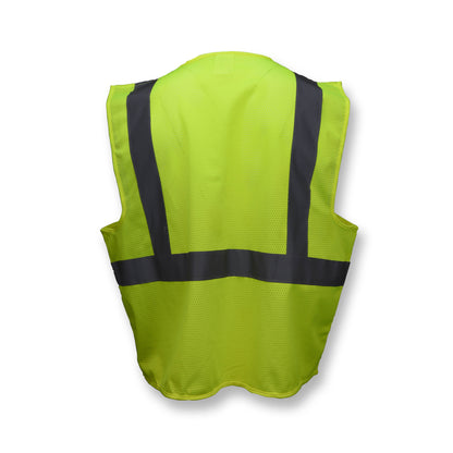SV2Z Economy Type R Class 2 Mesh Safety Vest with Zipper - Green - Size 2X