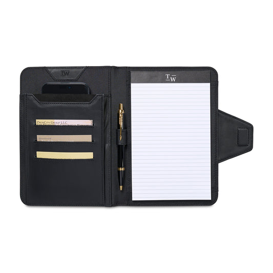 Black Travis & Wells® Envoy Junior Magnet Close Padfolio