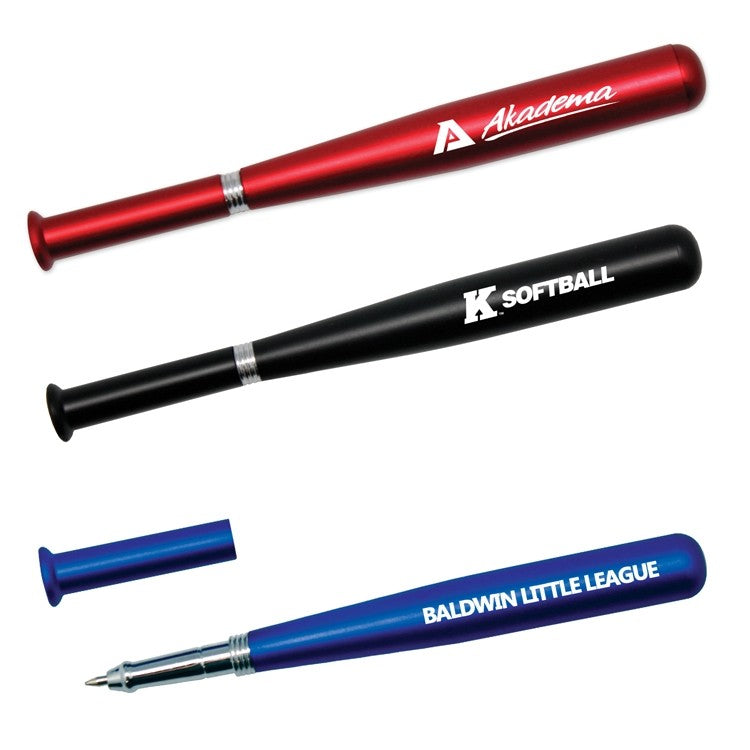 Black Metallic Baseball Bat Pen