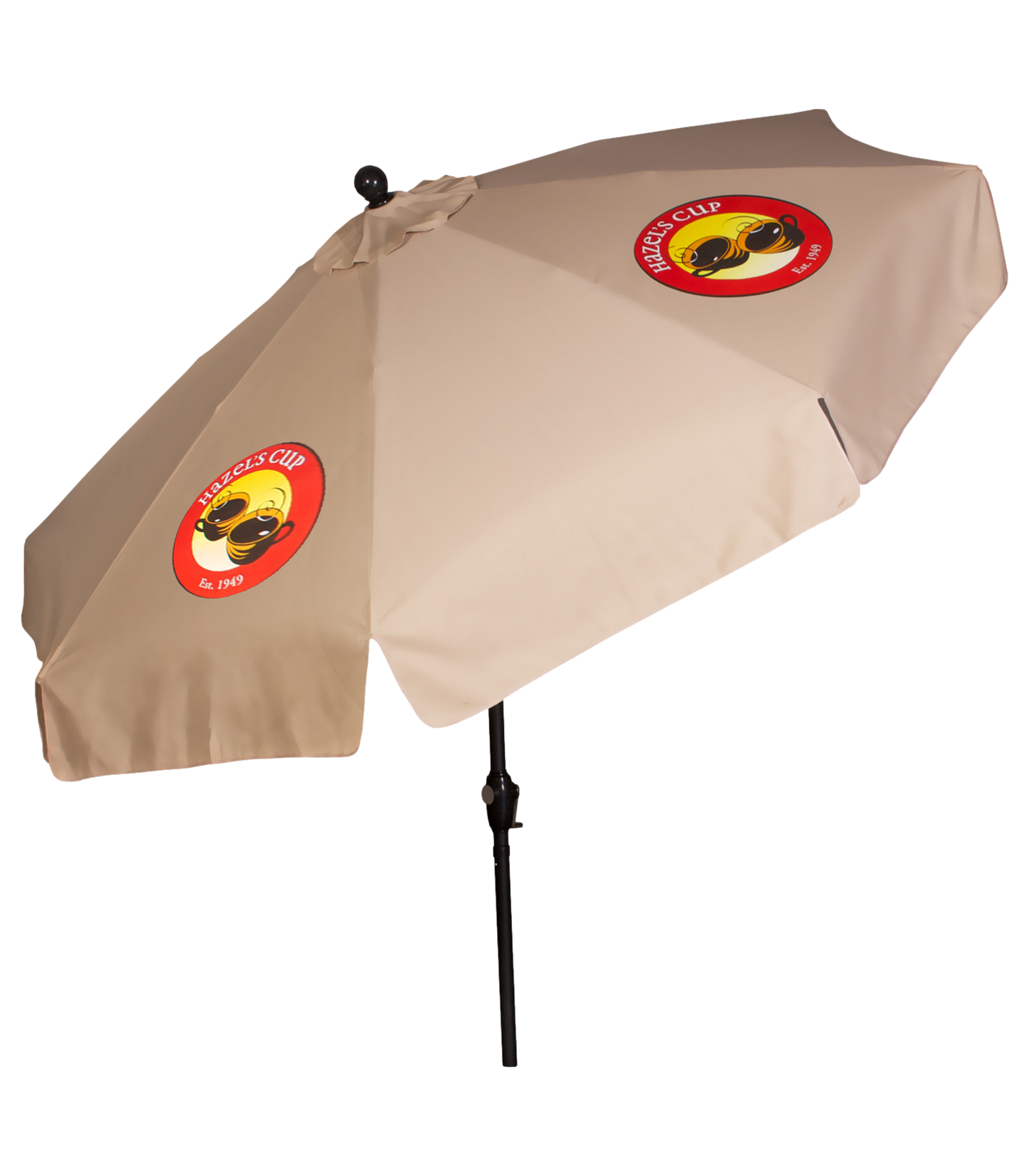 White 9' Aluminum Market Umbrella