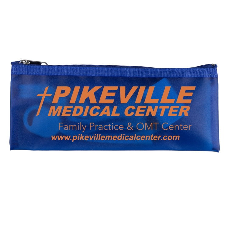 8 ½” W x 3 ½” H -“Dubai” Vinyl Travel Pencil and Accessories Pouch with Zipper