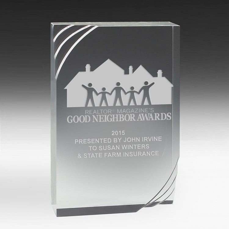 1 1/4” Thick Freestanding Acrylic Awards - 5 1/2”