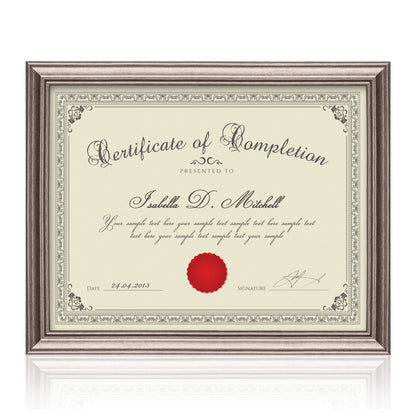 Ellison Certificate Frame - Gun Metal