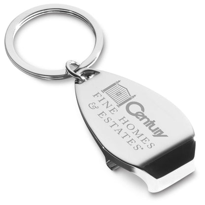 "Elite" Laser Engraved Metal Bottle Opener Keyholder