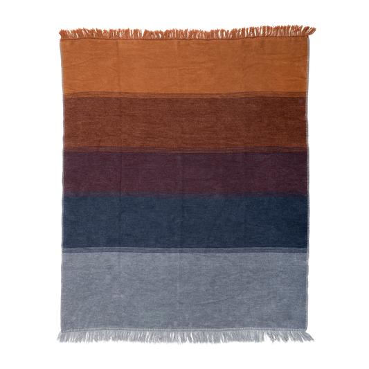 Bohemian Stripe Blanket Made of 58% Recycled Cotton