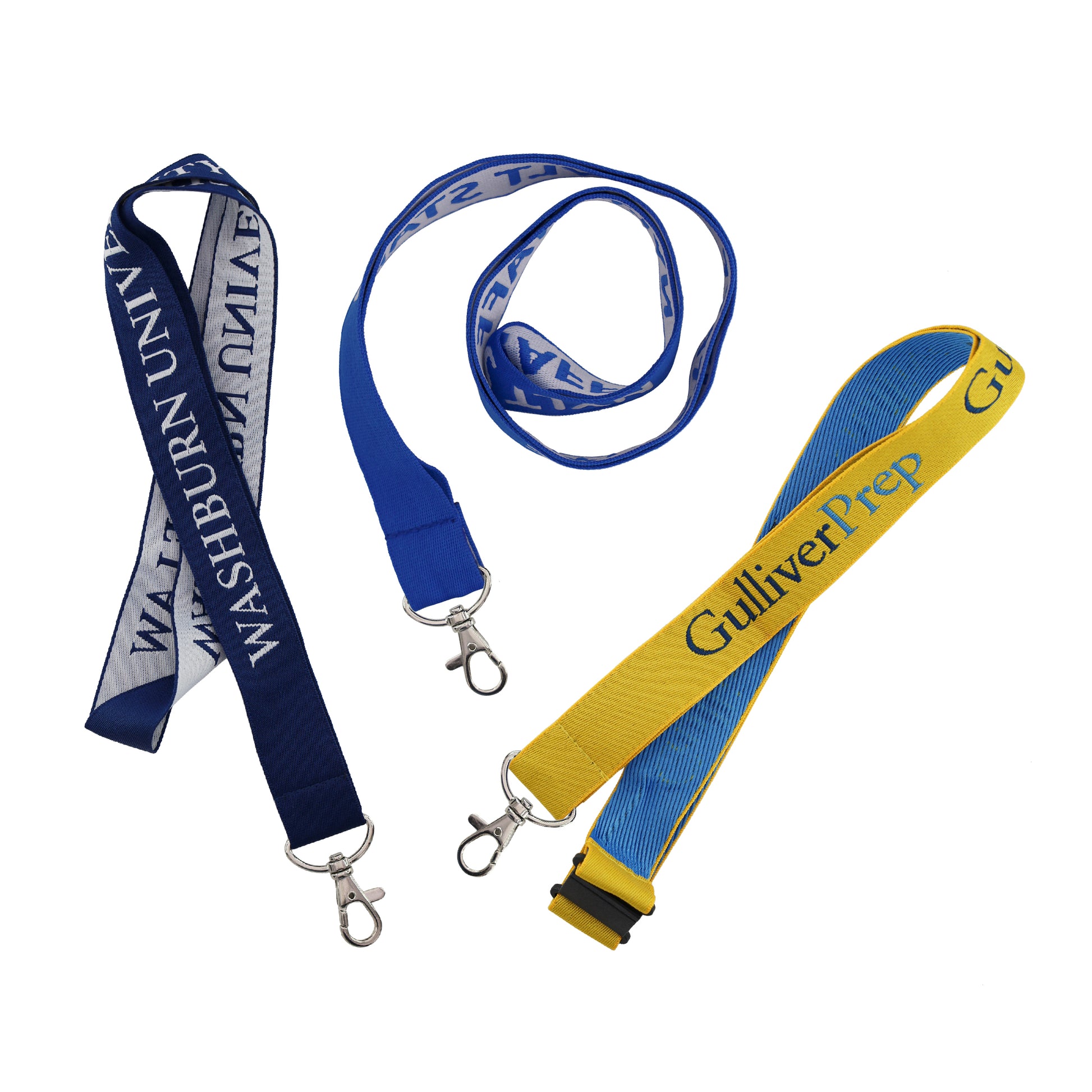 1" Lanyards Woven Imprint