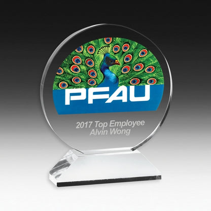 Round Award on Elevated Base - 4 Color Process