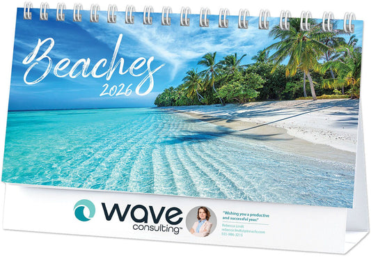 BEACHES FULL COLOR DESK CALENDAR