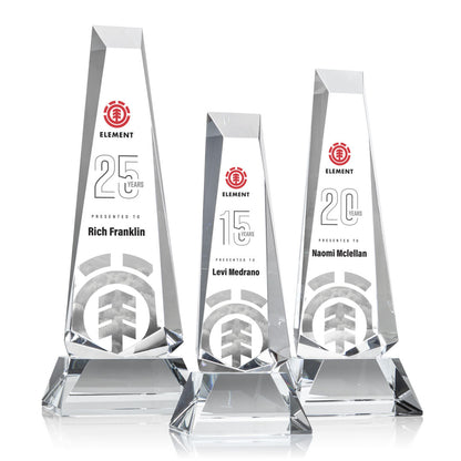 Rustern Obelisk VividPrint™ Award on Base - Clear