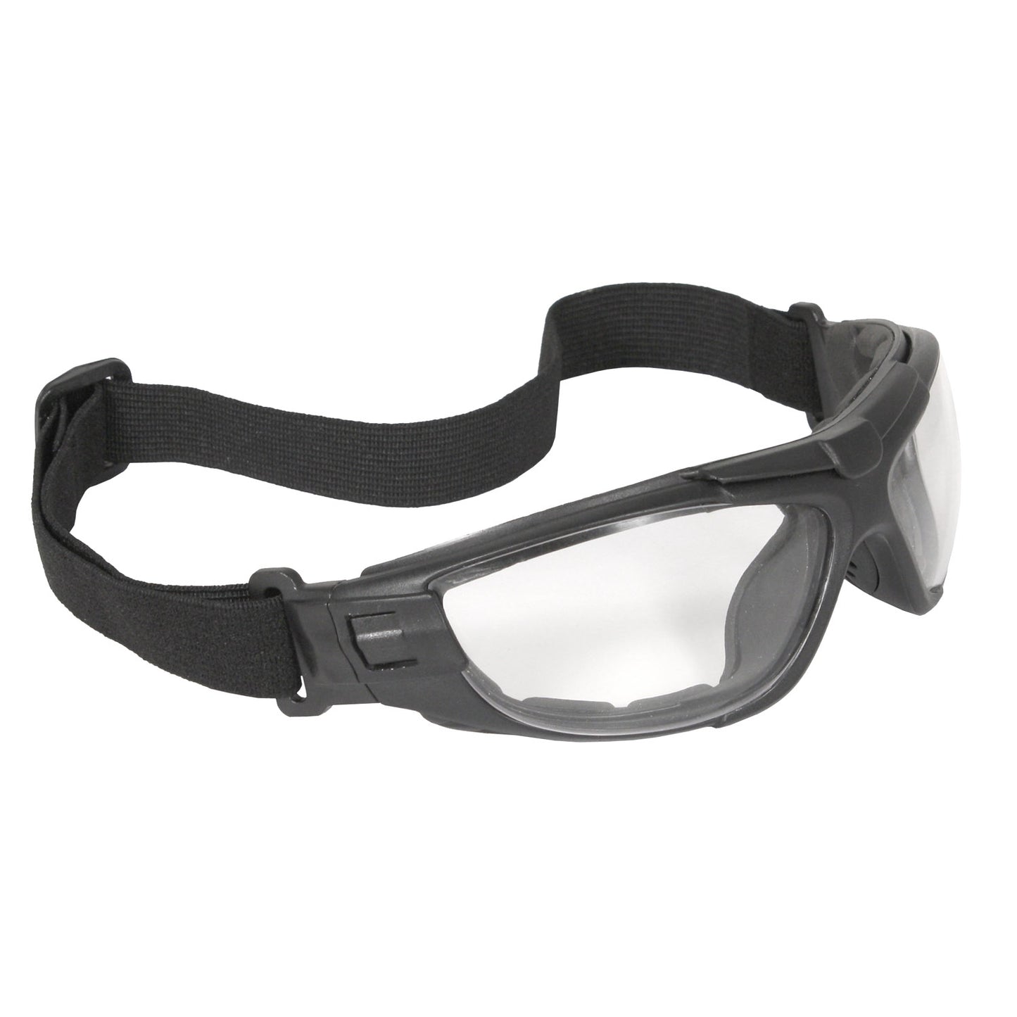 Cuatro™ 4-in-1 Foam Lined Eyewear - Black Frame - Clear Anti-Fog Lens