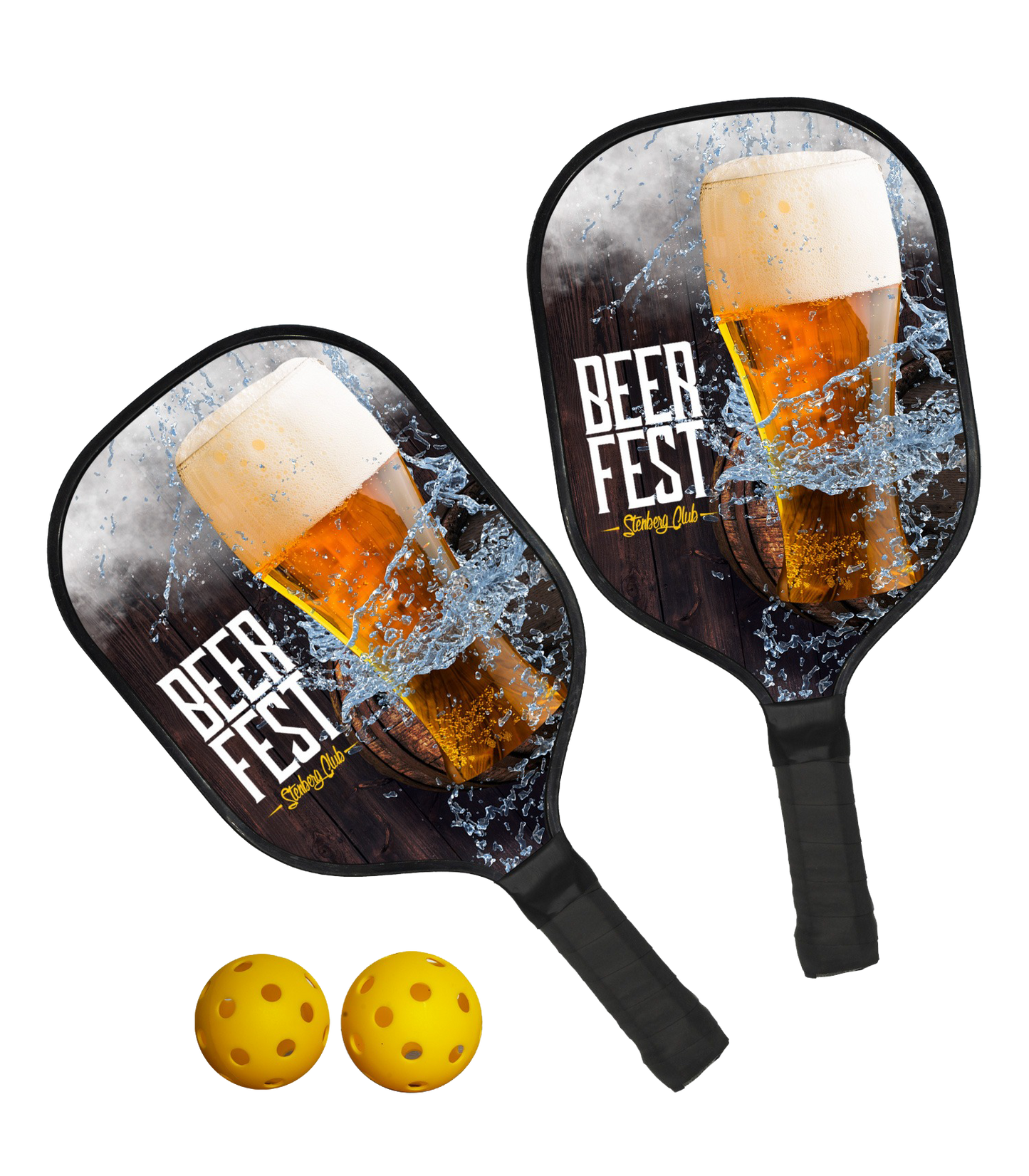 Black Smasher Pickleball Set Black (Full Color)