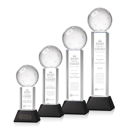 Pickleball Award on Stowe Base - Black