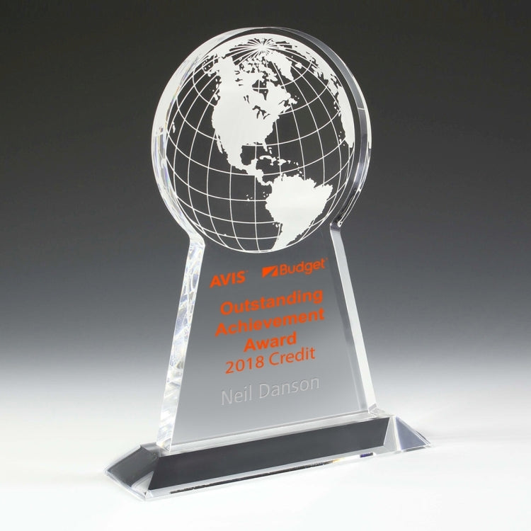 Tall Globe Award - Screen Print - (7 1/2" x 9 1/4" x 3/4)