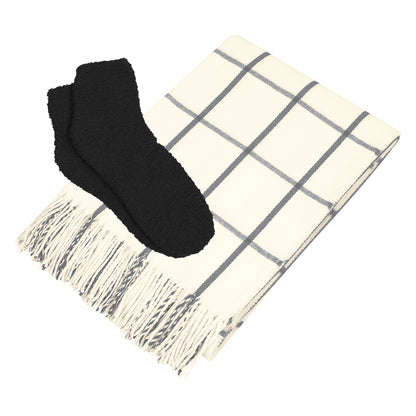 Charleston Throw & Fuzzy Socks Set