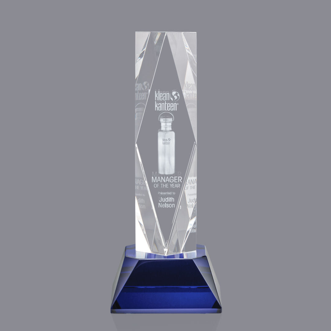 President 3D Award on Base - Blue