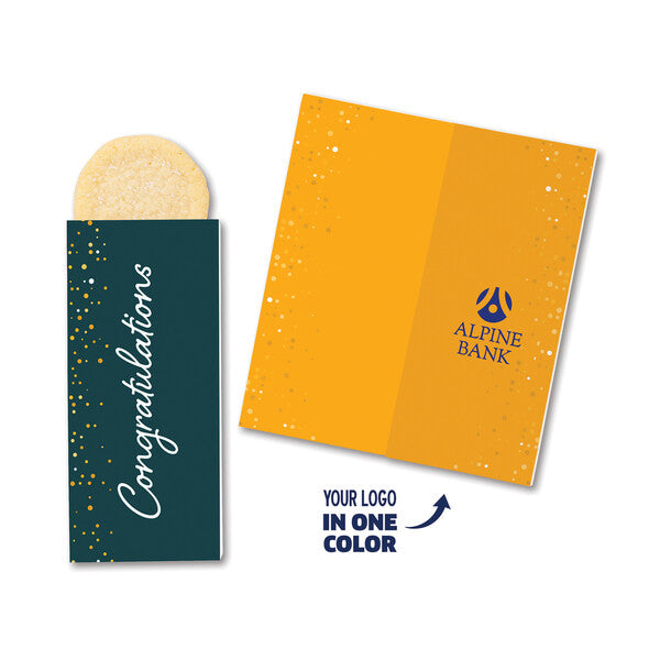 One Color Foil-Stamped Stock Congratulations Sweeter Cards with Sugar Cookies