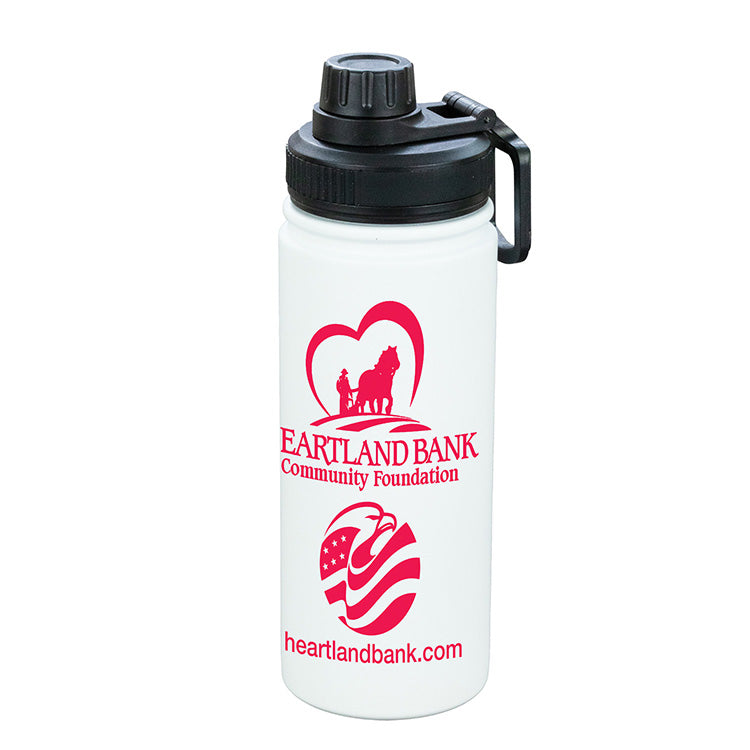 "HANA" 19 OZ Recycled RPET Powder Coated Double Wall Stainless Steel Tumbler With a Sport Lid