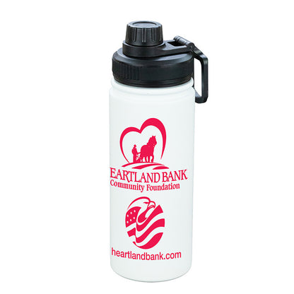 "HANA" 19 OZ Recycled RPET Powder Coated Double Wall Stainless Steel Tumbler With a Sport Lid