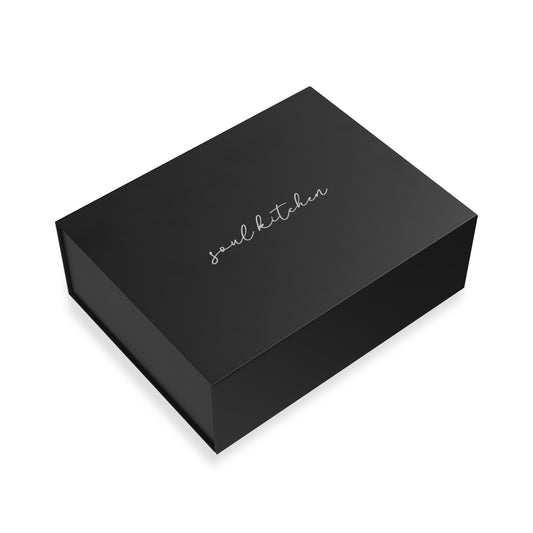 Large matte black magnetic gift box