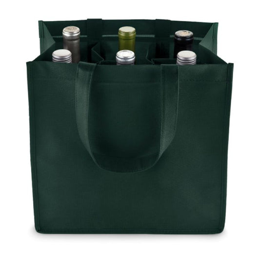 True® 6 Bottle Non-Woven Wine Tote