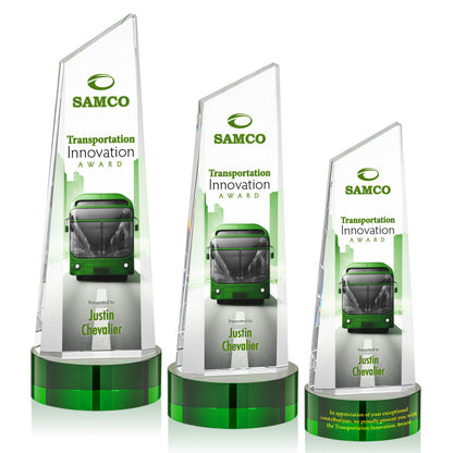 Belmont Tower VividPrint™ Award on Stanrich - Green