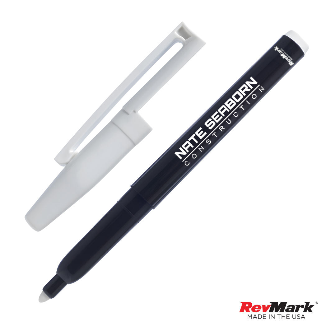RevMark® Black Barrel Industrial Wet Erase Marker w/clip
