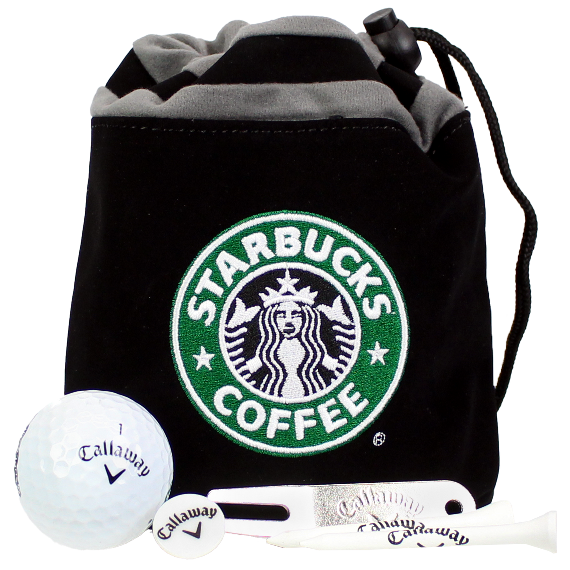 Black Callaway 6-Ball Pouch with Tee Pack