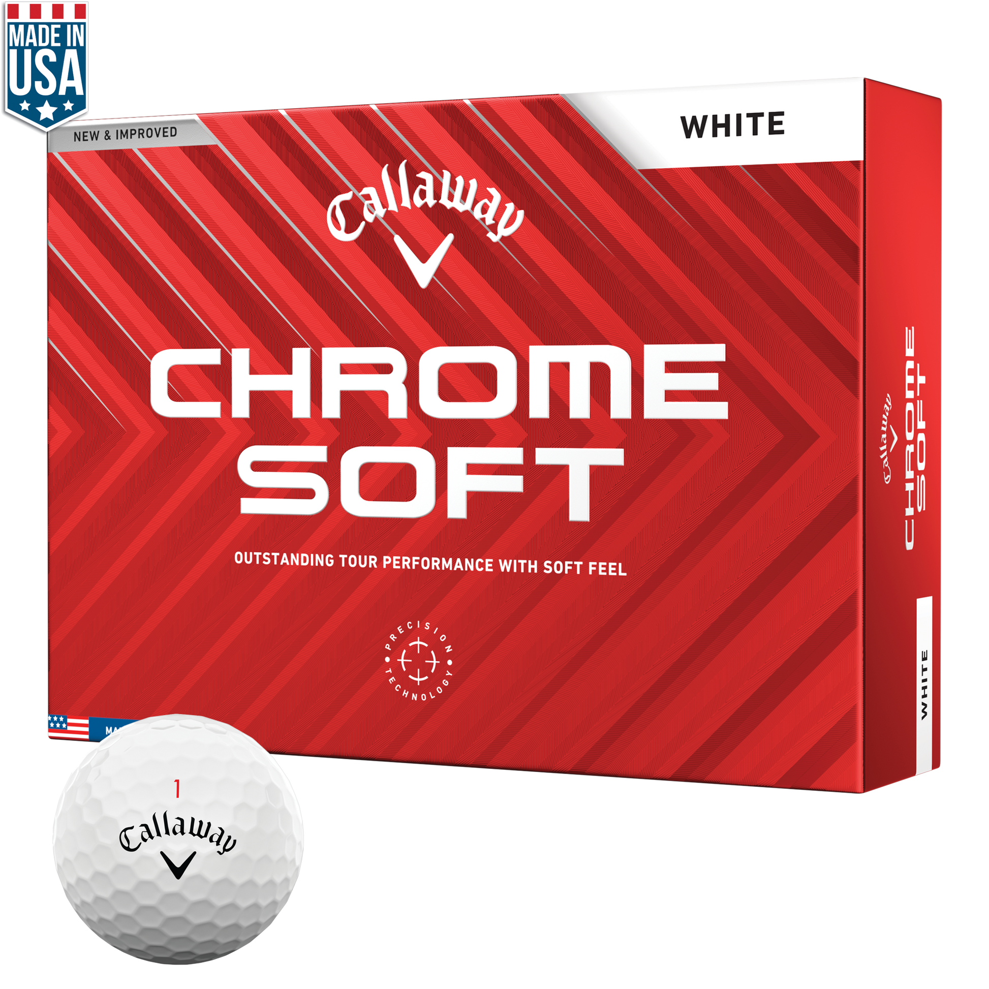 White Callaway Chrome Soft Golf Balls