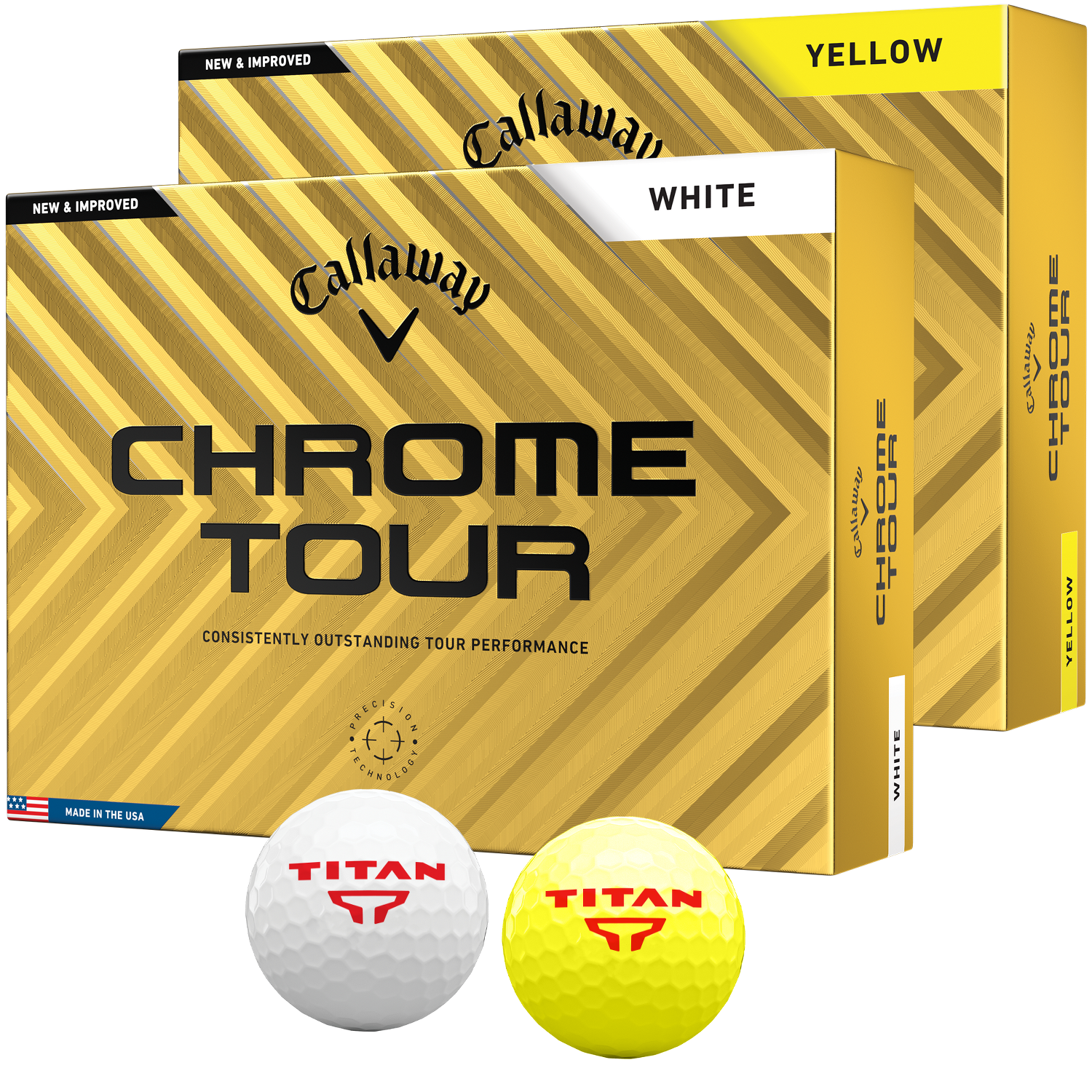 White Callaway Chrome Tour Golf Ball