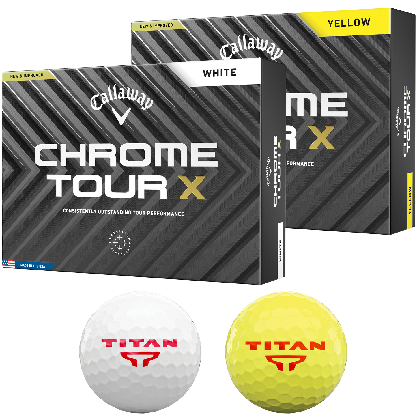 White Callaway Chrome Tour X Golf Ball