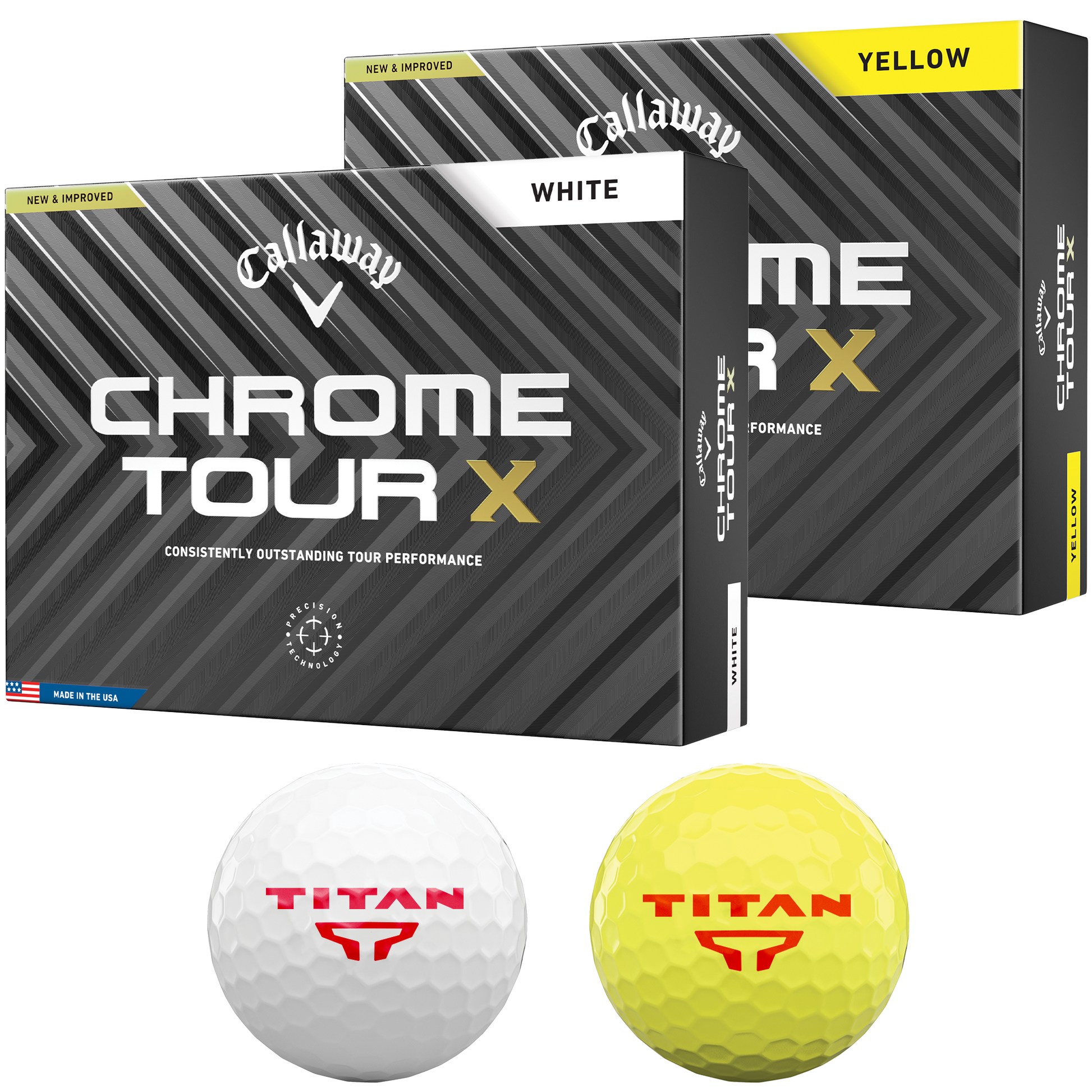 White Callaway Chrome Tour X Golf Ball