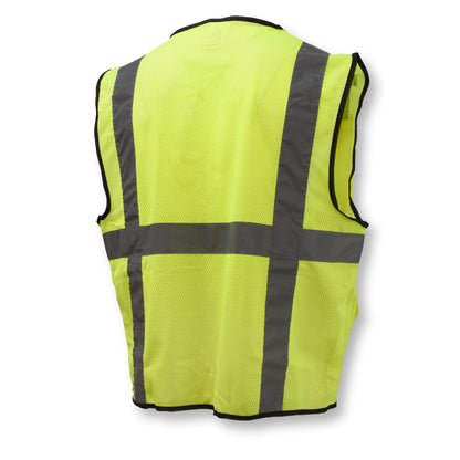 SV7E Economy Type R Class 2 Mesh Surveyor Safety Vest - Green - Size 2X-3X